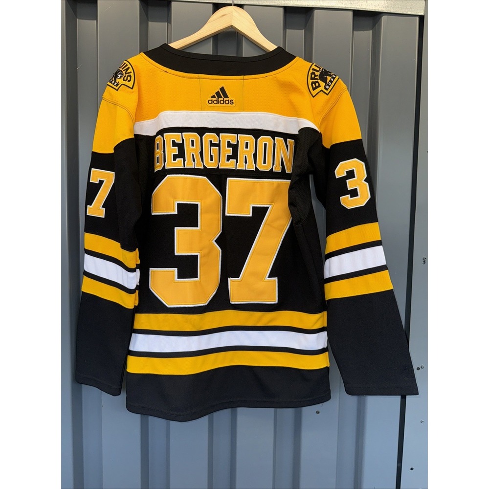 adidas Boston Bruins Black Gold White NHL Hockey Jersey Bergeron #37 Size 50